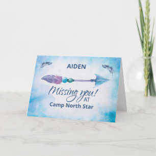 Wir vermissen dich am Individuelle Name im Lager Karte