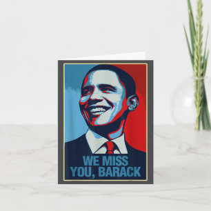Wir vermissen Dich Barack Obama Portrait T-Shirt.p Karte
