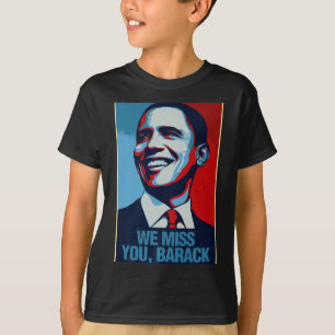 Wir vermissen dich Barack Obama Porträt Premium T- T-Shirt