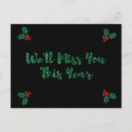 Wir verpassen Ihre Ferienkarte mit sozialer Distan Postkarte