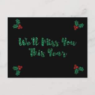 Wir verpassen Ihre Ferienkarte mit sozialer Distan Postkarte