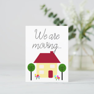 Wir verschieben eine neue Adresse Ankündigungspostkarte