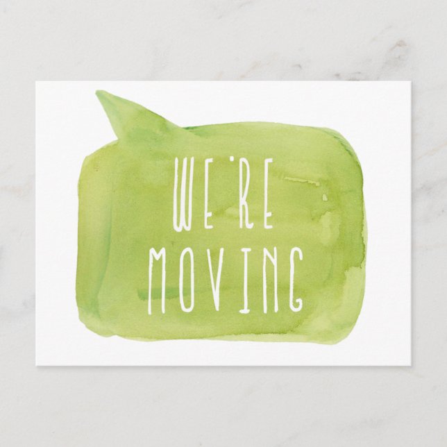 Wir verschieben neue Address House Zuhause Foto Po Ankündigungspostkarte (Vorderseite)