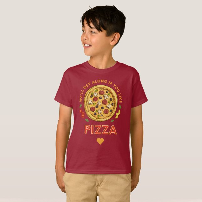 Wir verstehen uns, wenn du Pizzaslogan magst T-Shirt (Vorne ganz)