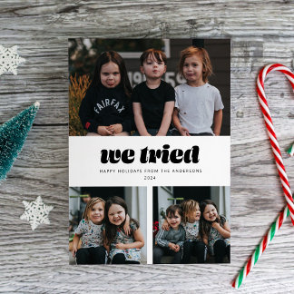 Wir versuchten Funny Multiple Foto Weihnachten