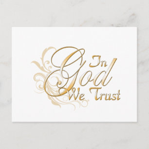 Wir vertrauen Gott Postkarte