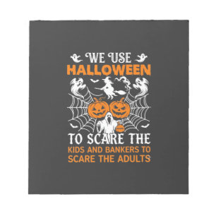 Wir verwenden Halloween Grusel Geist Kürbisse Hexe Notizblock