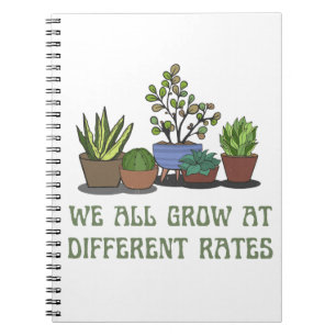 wir wachsen alle unterschiedlich schnell Vorschull Notizblock