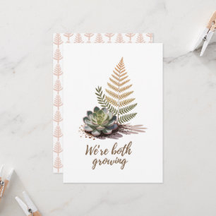 Wir wachsen beide Botanisches Sukkulentendesign Einladung