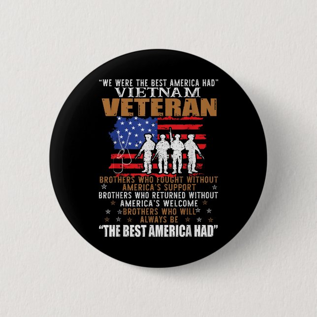 Wir waren das beste Amerika, das Vietnam Veteran B Button (Vorderseite)