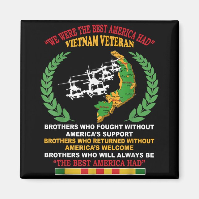 Wir waren das beste Amerika, das Vietnam Veteran B Magnet (Vorne)