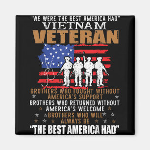 Wir waren das beste Amerika, das Vietnam Veteran B Magnet