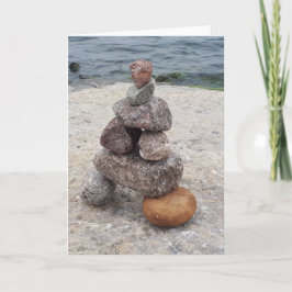 Wir waren hier - Inuksuk, Stein, leere Grußkarte Karte