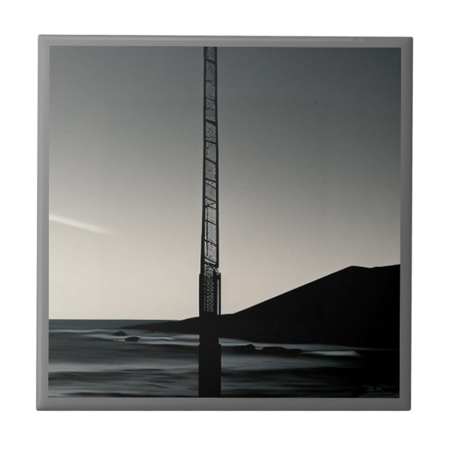 Wir waren hier kleine Keramik Fliese (Vorderseite)