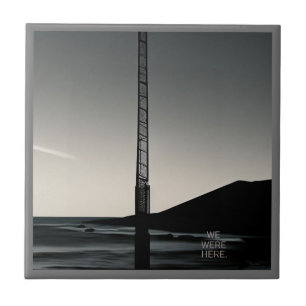 Wir waren hier Text kleine Keramik Fliesen