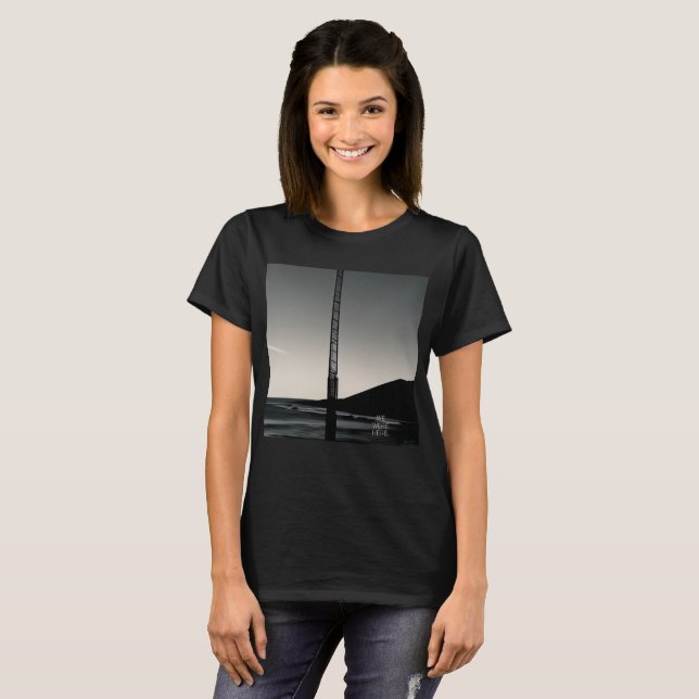 Wir waren hier Titel Frauen schwarzer T - Shirt (Vorne ganz)