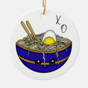 Wir waren Ramen   Funny Christmas Puff Keramik Ornament