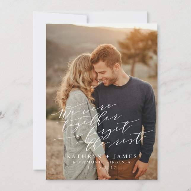 Wir waren zusammen Save the Date Card (Vorderseite)