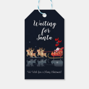 Wir warteten Sankt Ho! Ho! Ho! Winterurlaub Geschenkanhänger