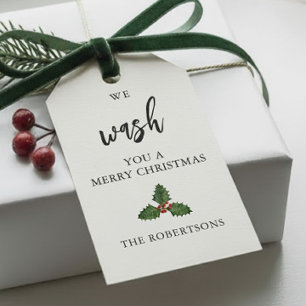Wir waschen dir frohe Weihnachten, Handseife Geschenkanhänger