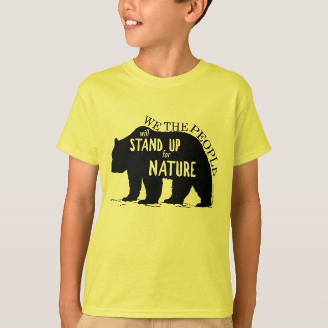 Wir, welche die Leute oben für Natur - Bär stehen T-Shirt (Vorderseite)