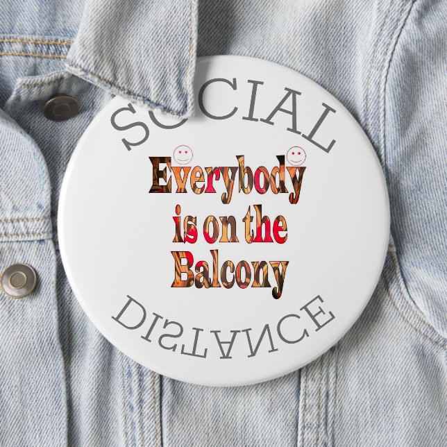 Wir werden COVID-19 überleben: Eine Botschaft der  Button (Beispiel)