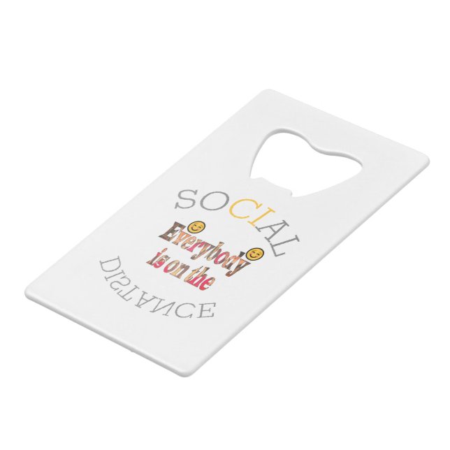 Wir werden COVID-19 überleben - eine Botschaft der Geldbeutel Flaschenöffner (Rückseite Schrägansicht)