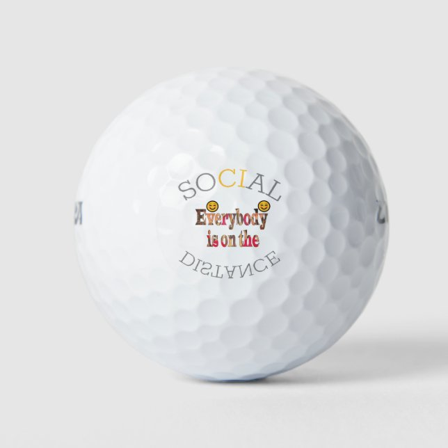 Wir werden COVID-19 überleben - eine Botschaft der Golfball (Vorderseite)