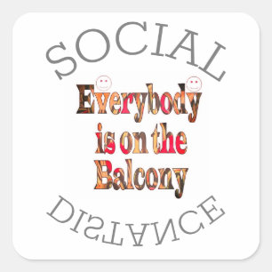 Wir werden COVID-19 überleben: Eine Botschaft der Quadratischer Aufkleber