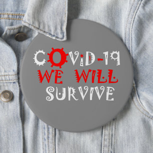 Wir werden COVID-19 überleben – Stärke & Resilienz Button