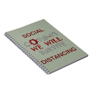 Wir werden COVID-19 überleben - Stärke und Widerst Notizblock