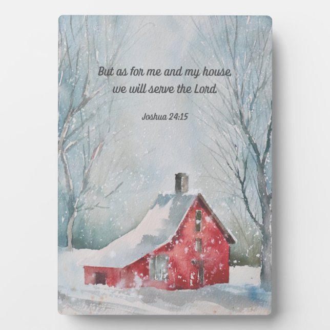 Wir werden der Lord Bible Verse Picture 12x18 dien Fotoplatte (Vorderseite)