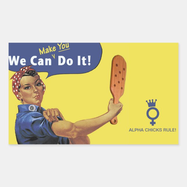 Wir werden dich dazu bringen, es zu tun! rechteckiger aufkleber (Vorderseite)