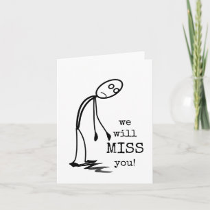 Wir werden dich vermissen, auf Wiedersehen, Viel G Karte