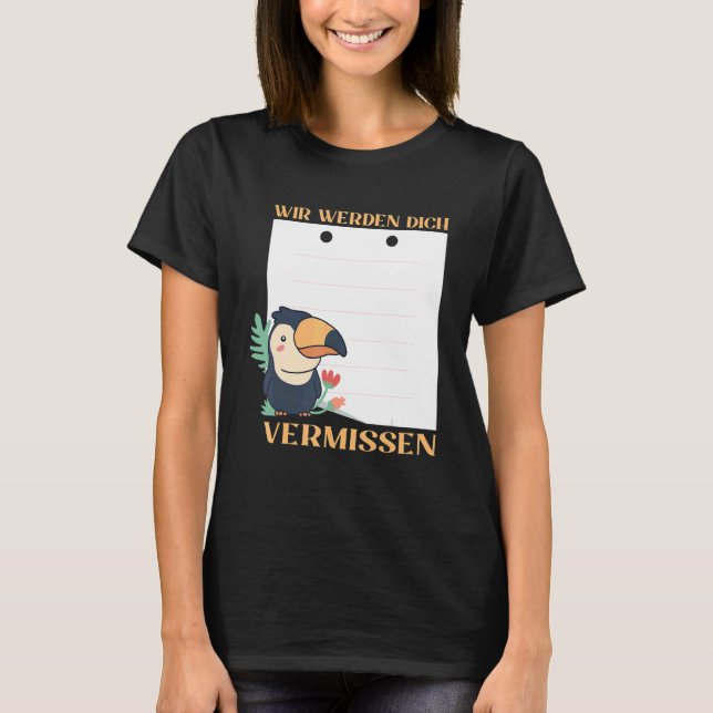 Wir Werden Dich Vermissen Friends Farewell with Si T-Shirt (Vorderseite)