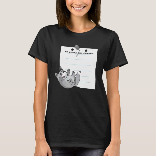 Wir Werden Dich Vermissen Friends Farewell with Si T-Shirt (Vorderseite)