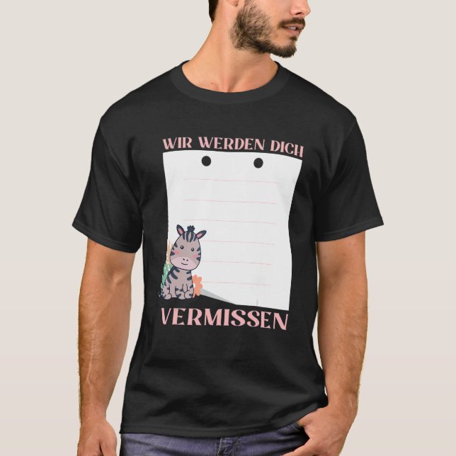 Wir Werden Dich Vermissen Friends Farewell with Si T-Shirt (Vorderseite)