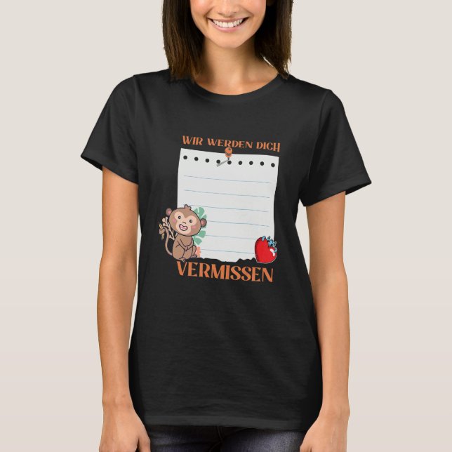 Wir Werden Dich Vermissen Friends Farewell with Si T-Shirt (Vorderseite)