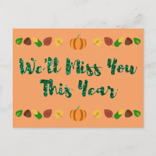 Wir werden dich vermissen Social Distancing Thanks Postkarte