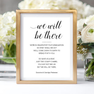 Wir werden dort den Abschluss für Gedenksitze gebe Poster