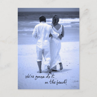 Wir werden es auf dem Strand tun! Postkarte