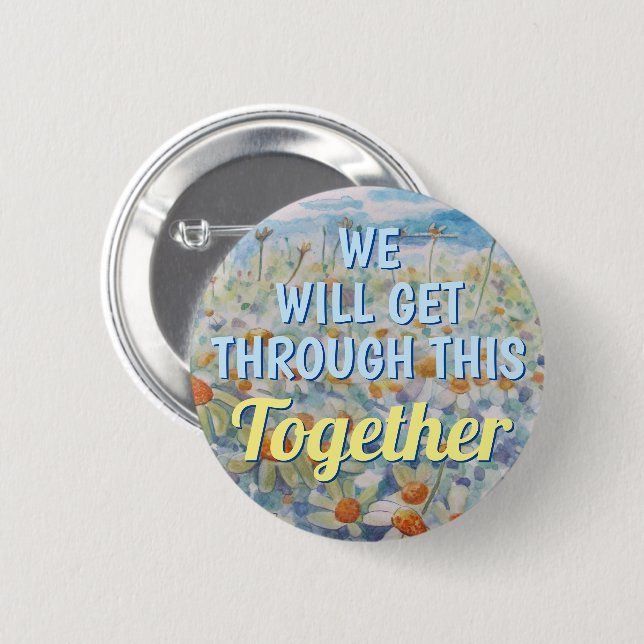 Wir werden gemeinsam COVID Button (Vorne & Hinten)