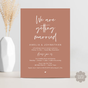 Wir werden heiraten, Elopement Dinner Dancing Einladung