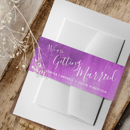 Wir werden heiraten und abstrakte Kunsthochzeit fe Einladungsbanderole