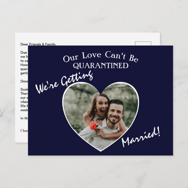 Wir werden heiraten und Hochzeit verkürzen Ankündigungspostkarte (Vorne/Hinten)