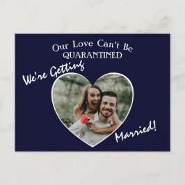 Wir werden heiraten und Hochzeit verkürzen Ankündigungspostkarte