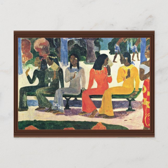 Wir werden heute nicht von Gauguin auf den Markt k Postkarte (Vorderseite)