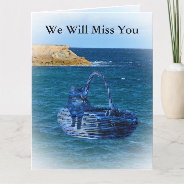 Wir werden Ihre Cat Sea Adventure Bon Voyage Card  Karte (Vorderseite)