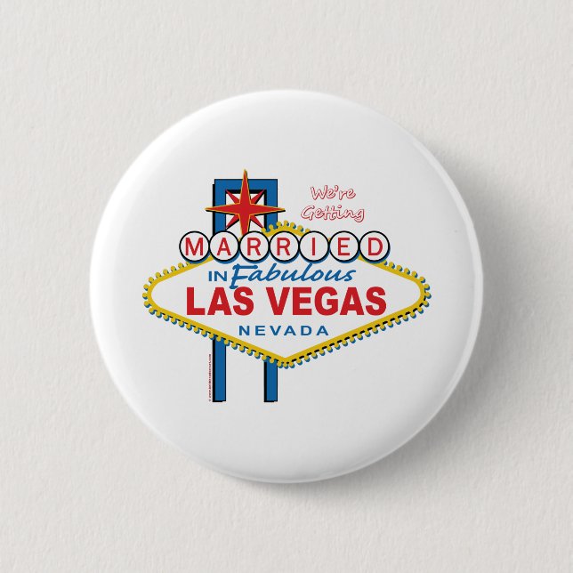 Wir werden in Las Vegas heiraten Button (Vorderseite)