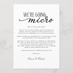 Wir werden mikroheiraten Hochzeitsankündigung Einladung